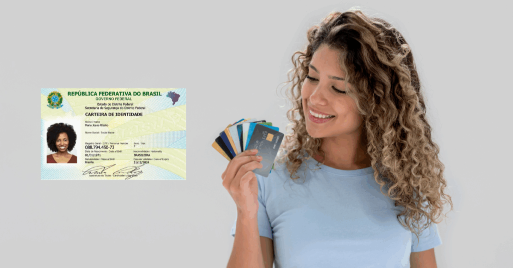 cartão de crédito com o RG Novo