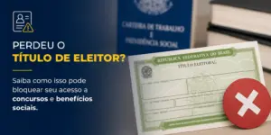 Título eleitoral brasileiro 2026 com alerta de restrição