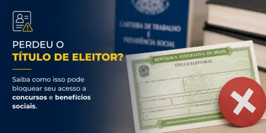 Título eleitoral brasileiro 2026 com alerta de restrição